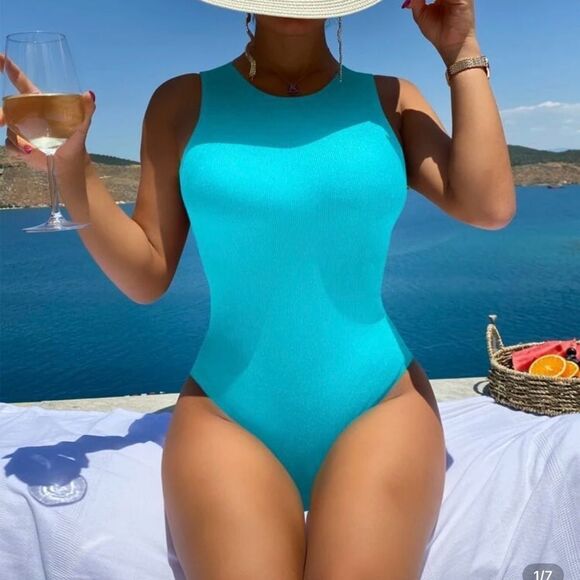 SHEIN Other - SHEIN Turquoise One-Piece Swimsuit